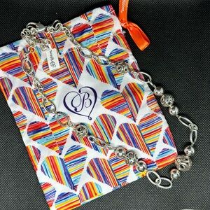 NEW BRIGHTON contempo sphere short necklace in silver